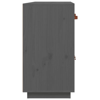 vidaXL Sideboard Grau 98,5x40x75 cm Massivholz Kiefer