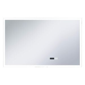 vidaXL LED-Badspiegel mit Ber&uuml;hrungssensor und Zeitanzeige 100x60 cm