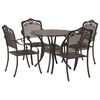 vidaXL Garten Essgruppe 5 pcs Bronze Aluminium