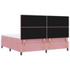 vidaXL LED Boxspringbett mit Matratze Rosa 200 x 200 cm Stoff