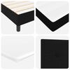vidaXL Boxspringbett mit Matratze Schwarz 190 x 140 cm Polyester