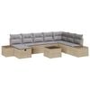 vidaXL Gartensofa-set 9 stk. Beige Poly-Rattan