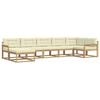 vidaXL Outdoor-Sofagarnitur 7 stk. Wei&szlig; und Creme