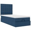 vidaXL Ottoman-Bett mit Matratze Blau 90x190 cm Stoff