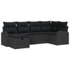 vidaXL Gartensofa-set 6 stk. Schwarz Poly-Rattan