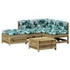 vidaXL 5-tlg. Garten-Lounge-Set mit Kissen Imprägniertes Kiefernholz