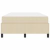 vidaXL Boxspringbett Creme 120 x 190 cm Stoff