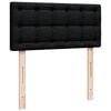 vidaXL Ottoman-Bett mit Matratze & LEDs Schwarz 90x200 cm Stoff