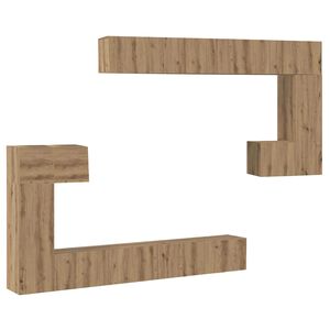 vidaXL TV-Einheiten Wandmontiert 4 pcs Artisan-Eiche Holzwerkstoff