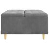 vidaXL Aufbewahrungsottomane Dunkelgrau 80 x 80 x 45 cm Samt