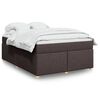 vidaXL Boxspringbett mit Matratze Dunkelbraun 140x190 cm Stoff