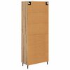 vidaXL Highboard 2 pcs Artisan-Eiche Engineered Wood und Glas