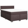 vidaXL Boxspringbett mit Matratze Dunkelbraun 140x190 cm Stoff
