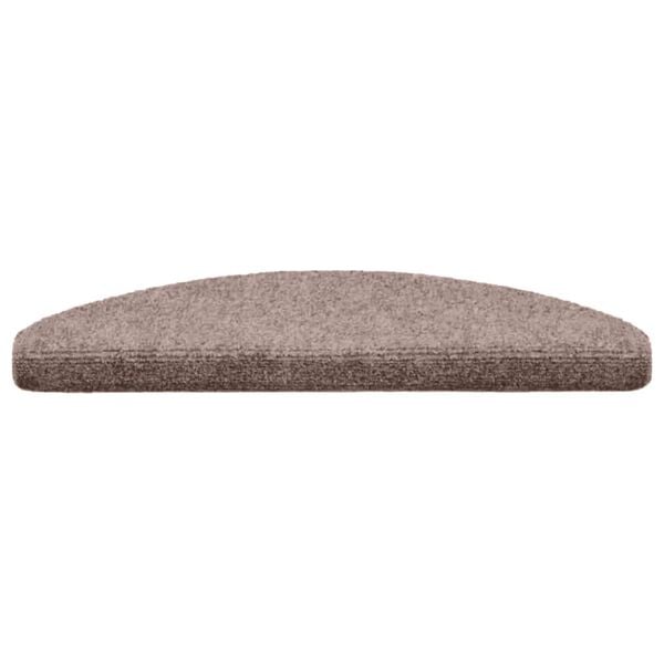 vidaXL Stufenmatten Selbstklebend 15 Stk. 65x21x4 cm Hellbraun Halbrund Gro&szlig;