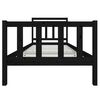 vidaXL Massivholzbett Schwarz 100x200 cm