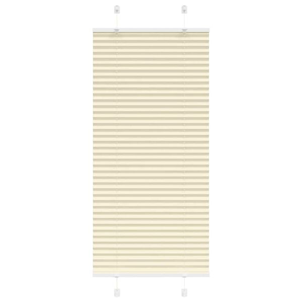 vidaXL Plissee Creme 55x100 cm Stoffbreite 54,4 cm Polyester