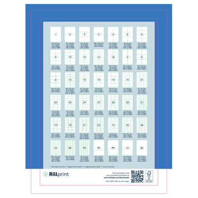 rillprint Selbstklebende Aufkleber Etiketten 105x42,4 mm 1000 Blatt Weiß