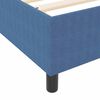 vidaXL Boxspringbett Blau und Wei&szlig; 200 x 200 cm Cordstoff