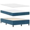 vidaXL Boxspringbett mit Matratze Dunkelblau 120 x 200 cm Samt