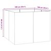 vidaXL Pflanzk&uuml;bel Rostig 100x100x80 cm Wetterfester Stahl