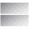vidaXL Treppe Tritt 2 stk. 100 x 40 cm Silber Aluminium Rechtwinklig