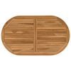 vidaXL Tischplatte Oval Massives Teakholz Natur