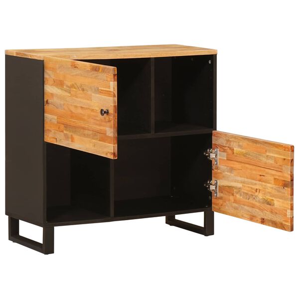 vidaXL Seitenschrank Braun 80 x 33 x 75 cm Massivholz Mango