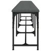 vidaXL Essbank Dunkelgrau 248x32x45 cm Stahl und Stoff