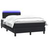 vidaXL Boxspringbett mit Matratze & LED Schwarz 120x210 cm Samt