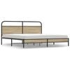 vidaXL Metallbett ohne Matratze R&auml;uchereiche 183x213 cm