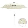 vidaXL Sonnenschirm mit LED-Beleuchtung und Alu-Mast 300 cm Sandwei&szlig;