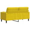 vidaXL 2-Sitzer-Sofa mit Zierkissen Gelb 140 cm Samt