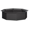 vidaXL Feuerstellenring Schwarz 90 x 90 x 25 cm Stahl