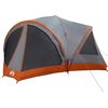vidaXL Familienzelt f&uuml;r 10 Personen Grau und Orange 460 x 430 x 214 cm