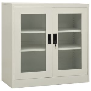vidaXL B&uuml;roschrank Hellgrau 90x40x90 cm Stahl