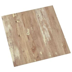 vidaXL Selbstklebende Bodenplanken Braun und Wei&szlig; 30,5 x 30,5 cm