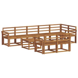 vidaXL Outdoor-Sofagarnitur 9 pcs Natur Massivholz Akazie