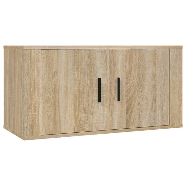vidaXL 2-tlg. TV-Schrank-Set Sonoma-Eiche Holzwerkstoff