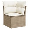 vidaXL Garten-Sofa-Set mit Speicher 9 pcs Beige Poly Rattan