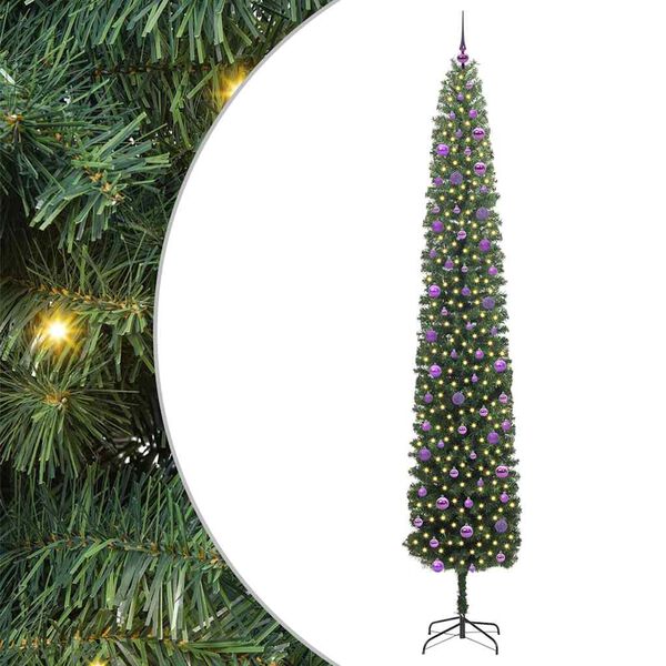vidaXL K&uuml;nstlicher Weihnachtsbaum mit 300 LEDs mit St&auml;nder Gr&uuml;n 270 cm
