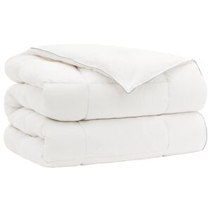 vidaXL Bettdecke 240x260 cm Winter 450 GSM Australische Wolle Wei&szlig;