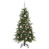 vidaXL K&uuml;nstlicher klappbarer Weihnachtsbaum Gr&uuml;n 150 cm PE und PVC