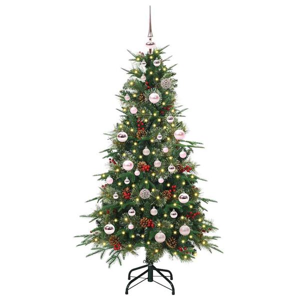 vidaXL K&uuml;nstlicher klappbarer Weihnachtsbaum Gr&uuml;n 150 cm PE und PVC