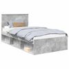 vidaXL Bettrahmen Beton Grau 100 x 200 cm Massives Kiefernholz