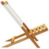 vidaXL Gartenstühle 8 Stk. Klappbar Cremeweiß Stoff und Massivholz