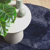 vidaXL Teppich Shaggy Hochflor NAVARRA Marineblau 100x100 cm Polyester