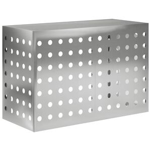 vidaXL Klimaanlagenabdeckung Silber 90 x 40 x 60 cm Verzinkter Stahl