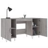 vidaXL Schreibtisch Grau Sonoma 140x50x75 cm Holzwerkstoff