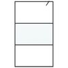 vidaXL Duschwand f&uuml;r Begehbare Dusche Schwarz 115x195 cm Halbmatt ESG