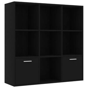 vidaXL B&uuml;cherregal Schwarz 98x30x98 cm Holzwerkstoff